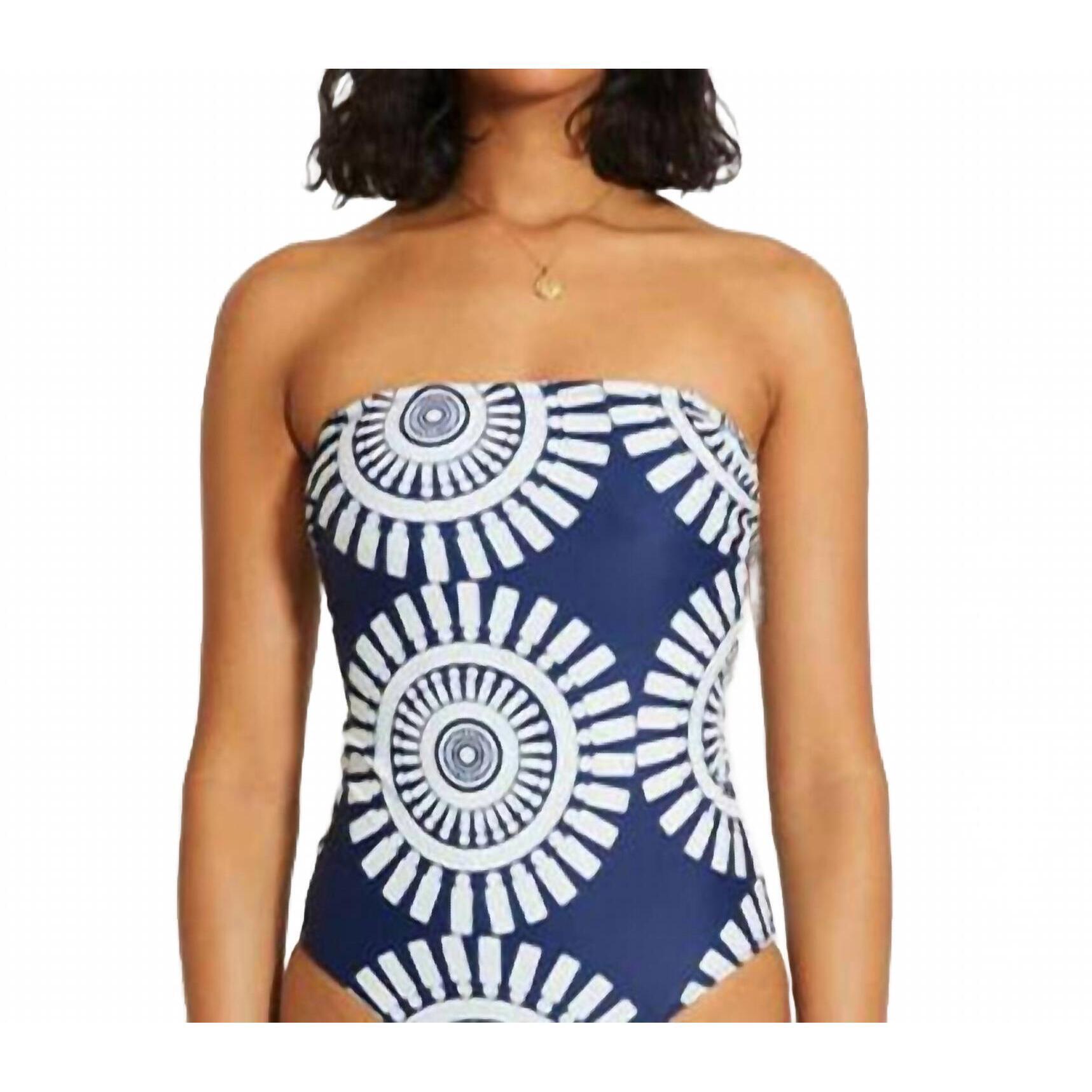 New Lemlem Women's Dana Bandana In Zeina Navy